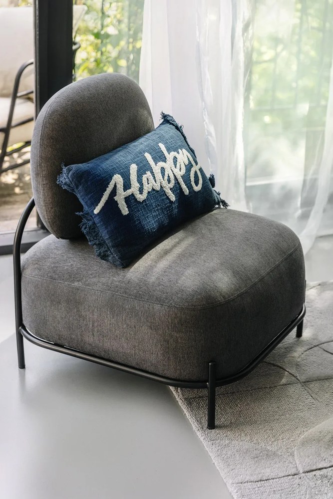 Декоративна възглавница 50x30 cm Cotton Slub Happy - Tiseco Home Studio