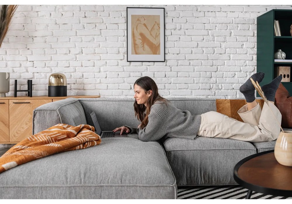 Светлосив диван с отворен модул, ляв ъгъл Fairfield - Bonami Selection