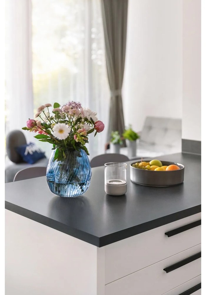 Стъклен свещник с бетонна основа - Blomus