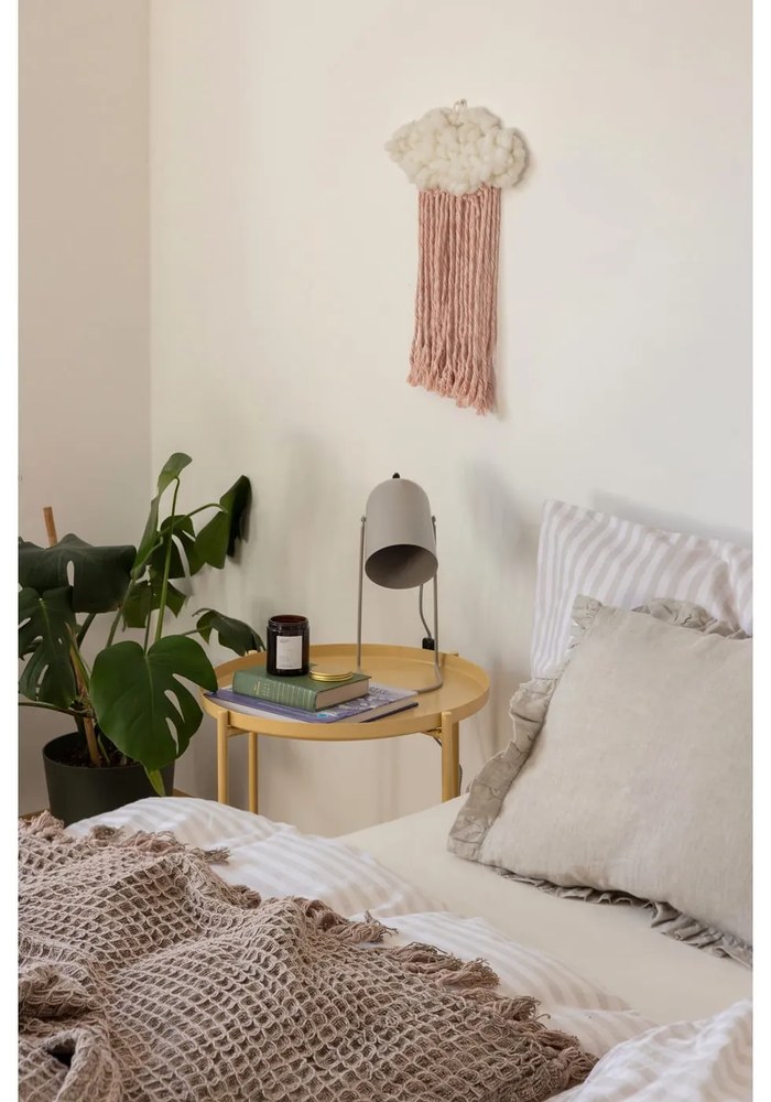 Бежово/кремаво фланелено спално бельо за единично легло 135x200 cm - Catherine Lansfield