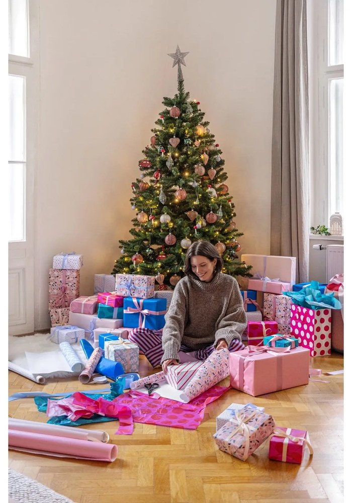 Стъклени ръчно издухани коледни топки в комплект 3 бр. ø 8 cm – Ego Dekor