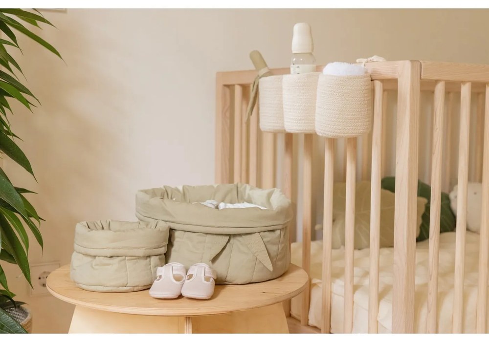 Светлозелени текстилни детски кутии за съхранение в комплект от 2 бр. ø 30x20 cm Bambie Olive – Lorena Canals