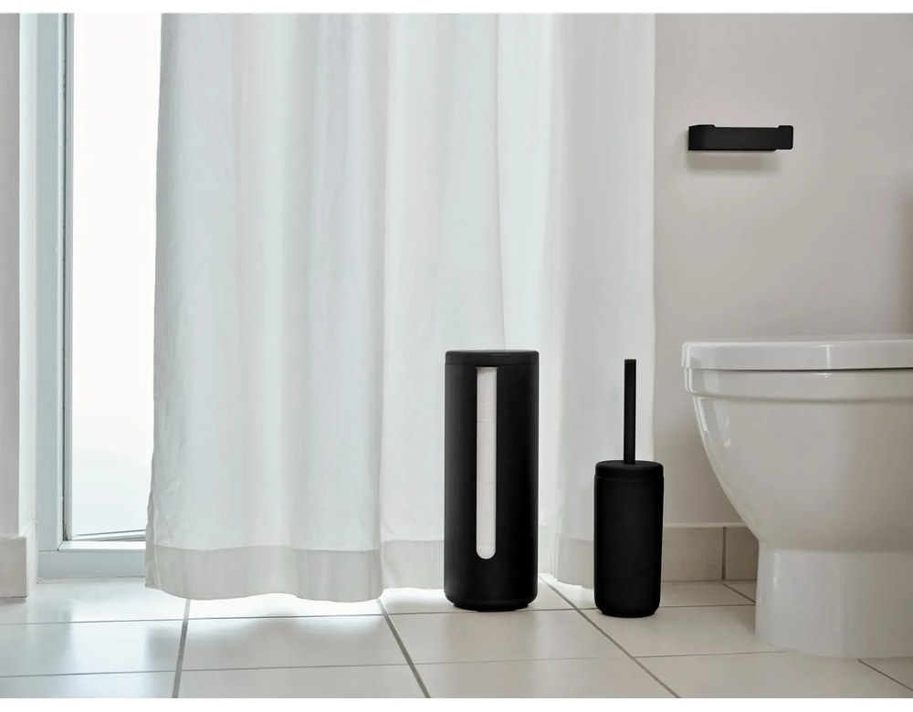 Черна каменна четка за тоалетна Ume - Zone