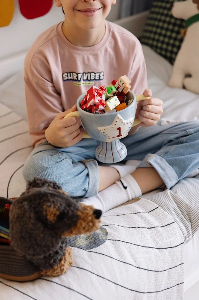 Бяло бебешко одеяло 130x160 cm Space – Bloomingville Mini