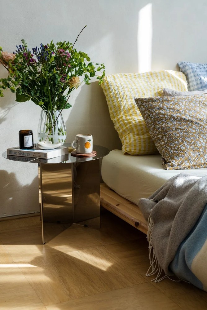 Одеяло в жълт и син цвят 125x190 cm Brick - Mette Ditmer Denmark