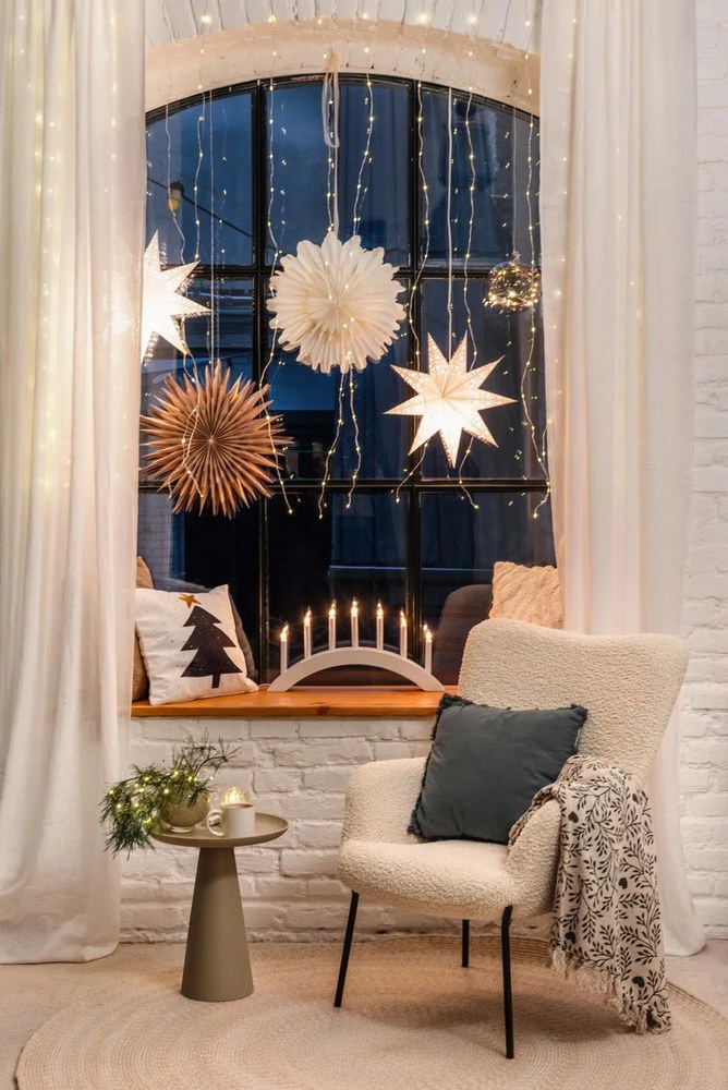 Бял фотьойл от изкуствена кожа Glasgow - House Nordic