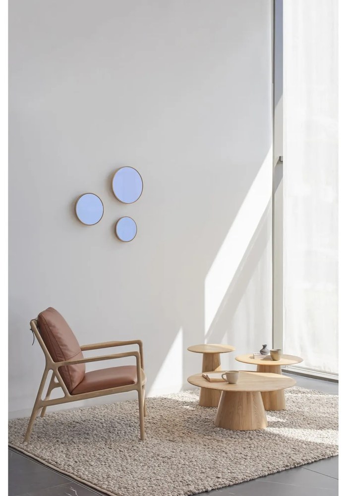 Кръгла странична масичка от масивен дъб ø 55 cm Mushroom – Gazzda