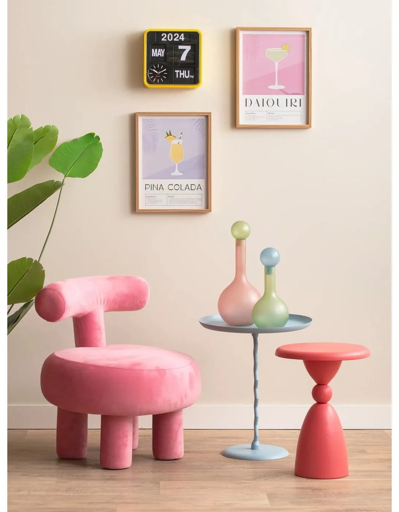 Жълто кадифено кресло Abrazo – Leitmotiv