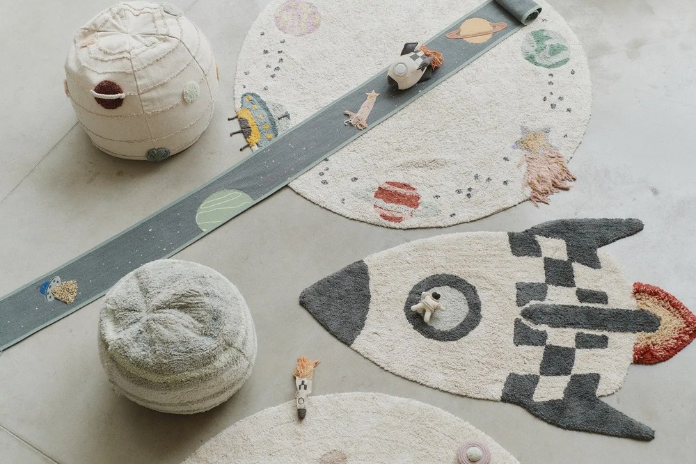 Светлозелен детски пуф Neptune – Lorena Canals