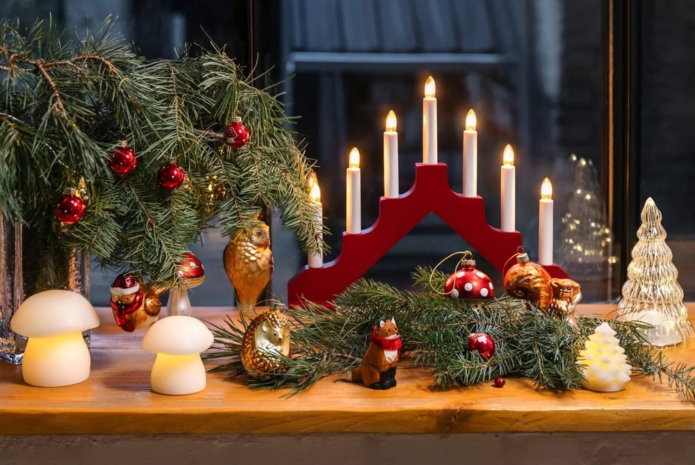 Бяла коледна светлинна украса 2 бр. ø 9 cm Elvina – Sirius