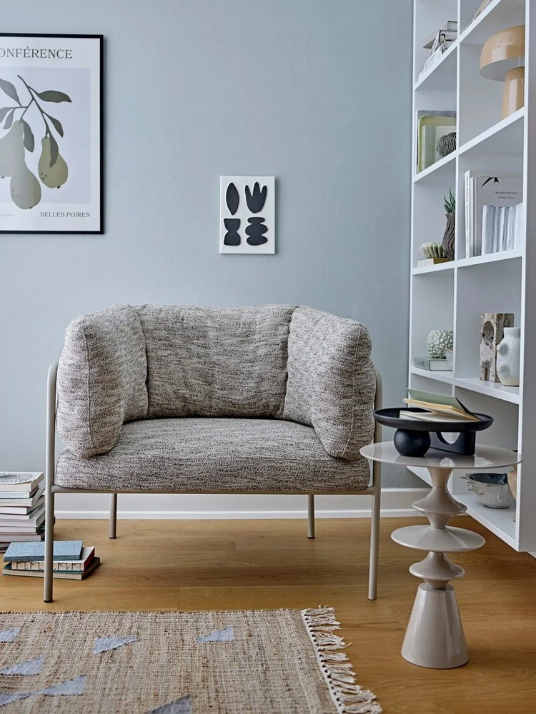 Сиво-бежово кресло Karel – Bloomingville