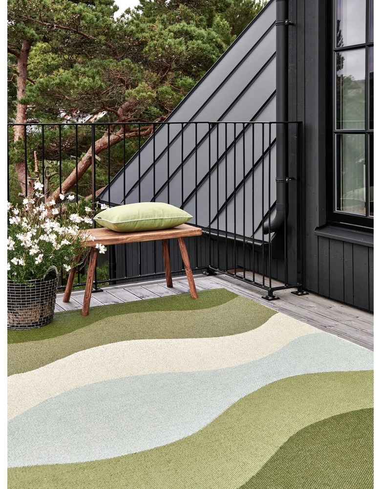 Зелен килим за открито и закрито 180x230 cm Urvi Woods – Pappelina