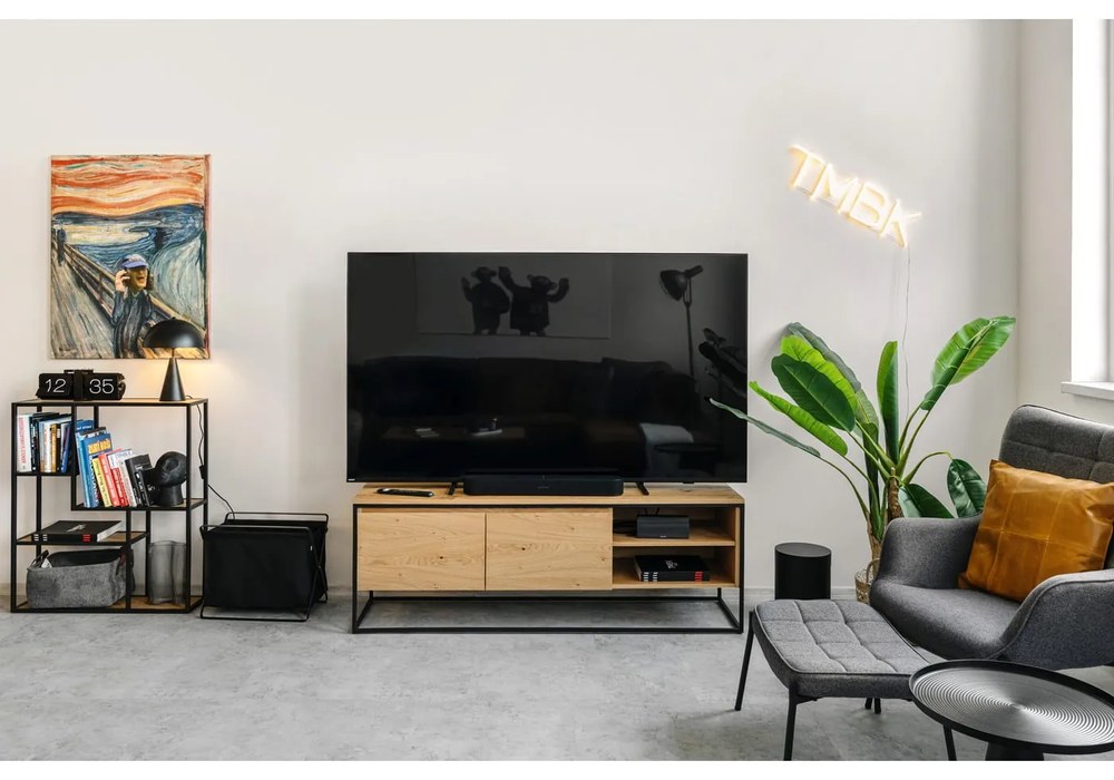 Черна настолна лампа Sublime, височина 35 cm - Leitmotiv