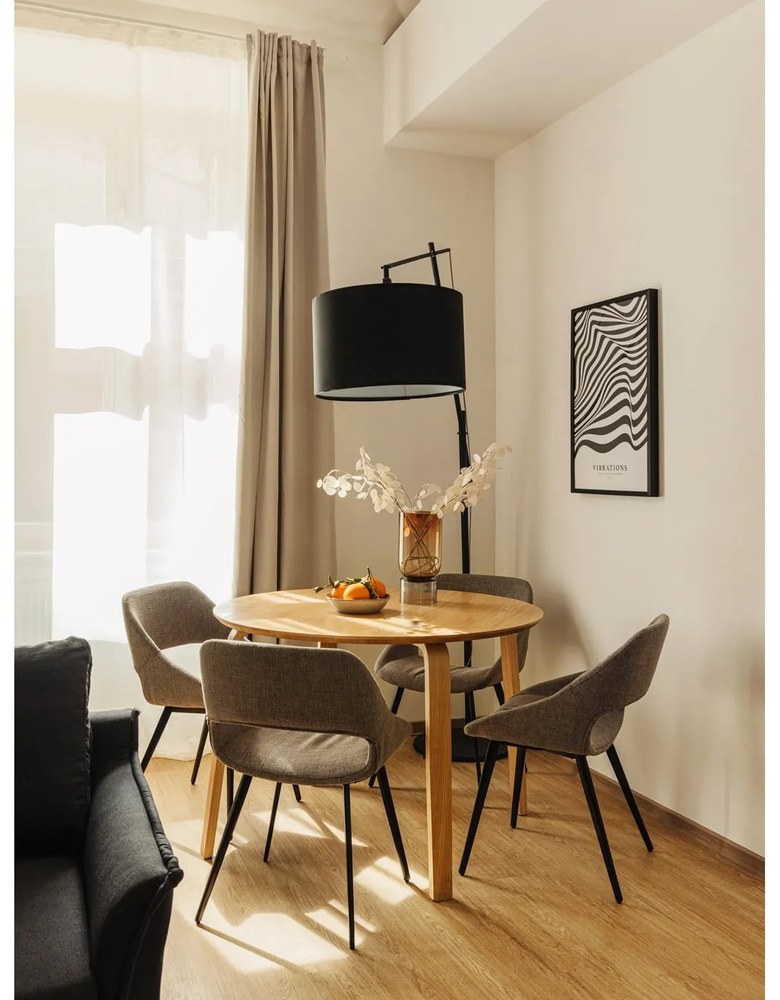 Черна подова лампа Tokio - White Label