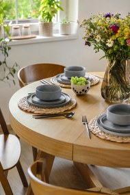 Бели/сини глинени купички в комплект 3 бр. 500 ml Linora – Bloomingville