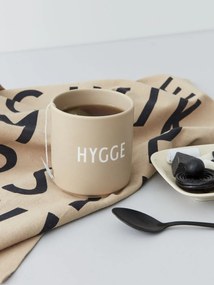 Бежова памучна кърпа за чай "Азбука" в комплект от 2 броя, 40 x 60 cm - Design Letters