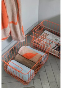 Оранжева/светлокафява кърпа от органичен памук 70x133 cm Nova Arte - Mette Ditmer Denmark