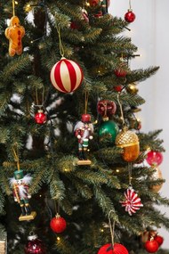 Текстилна ръчно изработена коледна украса 10 cm Gingerbread – Sass &amp; Belle