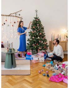 Нисък скрин от декор от дъб с плъзгащи се врати естествен 138x75 cm Rove – Woodman