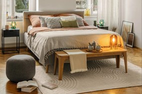 Светлокафяв пуф Zerio, ø 50 cm Mochi - Hübsch