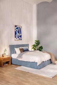 Сиво и бежово двойно удължено спално бельо от памук Renforcé с включен долен чаршаф, 4 части 200x220 cm – Mila Home