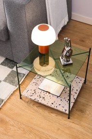 Светлосиво каре със съдържание на памук , 140 x 180 cm Ruby - Euromant