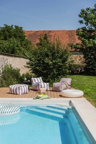 Градински чувал за сядане в бял и сив цвят – Bonami Essentials