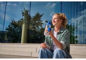 Тъмносиня тританова бутилка 900 ml Vivid blue – Mepal