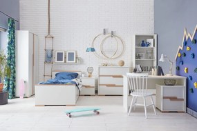 Бял детски скрин с чекмеджета Snap - Pinio