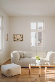 Бежова табуретка от прежда с примки от букле Keno – noo.ma