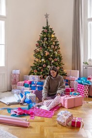 Стъклени ръчно издухани коледни топки в комплект 3 бр. ø 8 cm – Ego Dekor