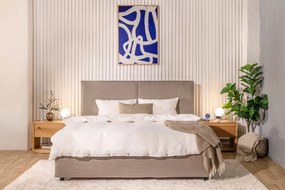 Кафяво одеяло със смес от вълна 140x200 cm Hoshi – Bloomingville