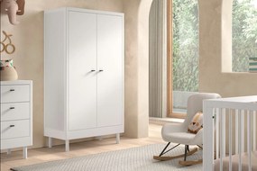 Бяло детско креватче 70x140 cm от масивен бук Forrest – Vipack