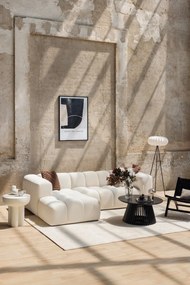 Кремав кадифен ъглов диван (десен ъгъл) Cube – Bonami Selection