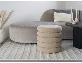 Бежова табуретка от плат bouclé Brooklyn - House Nordic