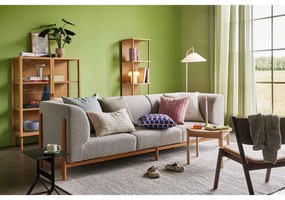 Кремава подова лампа със стъклен абажур (височина 158 cm) Solid – Hübsch