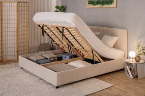 Бежова текстилна кутия за съхранение с капак 35x19x26 cm Soft Storage – Bigso Box of Sweden