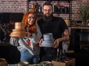 Керамичен сив комплект от 18 части Bonami selection Malia - Bonami Selection