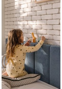 Синьо-кафява памучна възглавница Rita, 50 x 50 cm - Hübsch