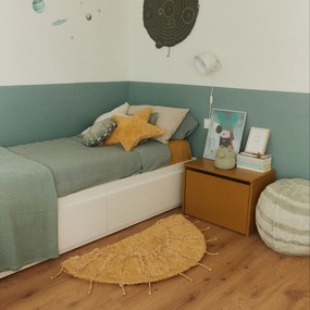 Ръчно изработен памучен кръгъл килим подходящ за пране в цвят горчица ø 100 cm Solar Multishape – Lorena Canals