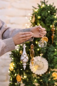 Стъклени коледни украси в комплект от 3 бр. ø 4 cm Auralia – Bloomingville