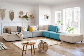 Синя велурена табуретка Nihad modular - Bobochic Paris