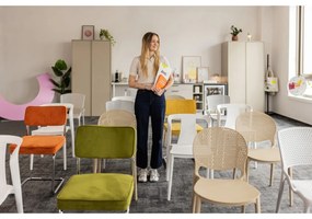 Зелен велурен трапезен стол Rupert – Unique Furniture