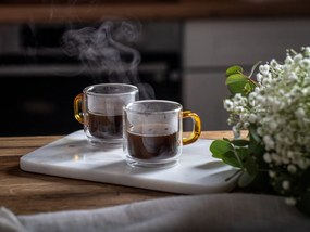 Стъклени чаши в комплект 2 бр. за еспресо 80 ml Amber – Vialli Design