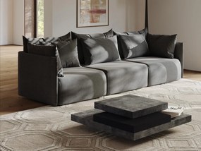 Сива масичка за кафе в бетонен декор 110x110 cm Slate - TemaHome