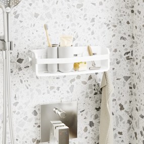 Бяла пластмасова чаша за четки за зъби Touch - Umbra