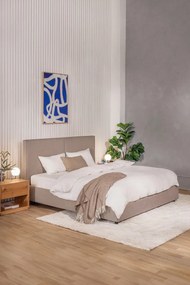 Кафяво одеяло със смес от вълна 140x200 cm Hoshi – Bloomingville