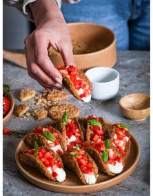 Керамичен тухленооранжев комплект от 12 части Malia - Bonami Selection