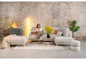 Табуретка от бял плат букле Milford - House Nordic