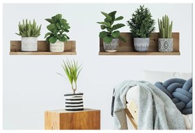 Стикер за стена 60x35 cm 3D effect Green Plants - Ambiance